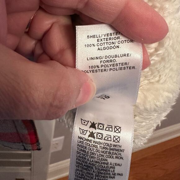 Lucky Brand XL Sherpa Lined Navy Plaid Shacket Shirt Jacket Flannel NWT - Picture 6 of 8